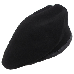 Baret BW vlněný ČERNÝ