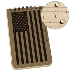 Blok voděodolný SPIRAL notebook malý vlajka USA TAN