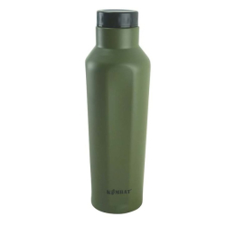 Láhev šestihranná MILITARY izolovaná  NEREZ 500ml ZELENÁ